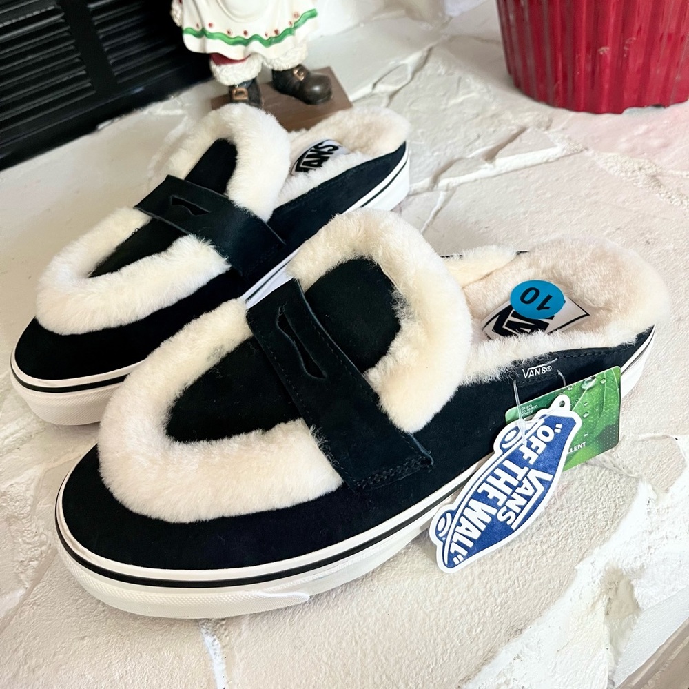 Vans Style 53 Shearling Mule DX 'Black White'